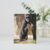 Baby Gorilla Postkarte (Stehend Vorderseite)