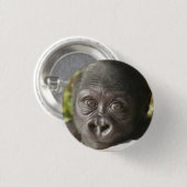BABY-GORILLA-RUNDES KNOPF-BUTTON BUTTON (Vorne & Hinten)