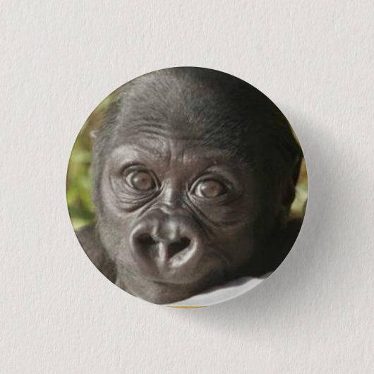 BABY-GORILLA-RUNDES KNOPF-BUTTON BUTTON (Vorderseite)