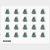 Baby Gorilla Square Sticker (Blatt)