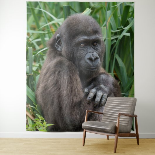 Baby Gorilla Wandteppich (Beispiel)