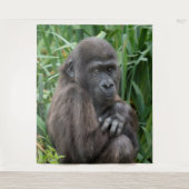 Baby Gorilla Wandteppich (Vorderseite)