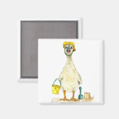 Baby Gosling am Strand Magnet (Vorderseite/Rückseite)