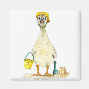 Baby Gosling am Strand Magnet