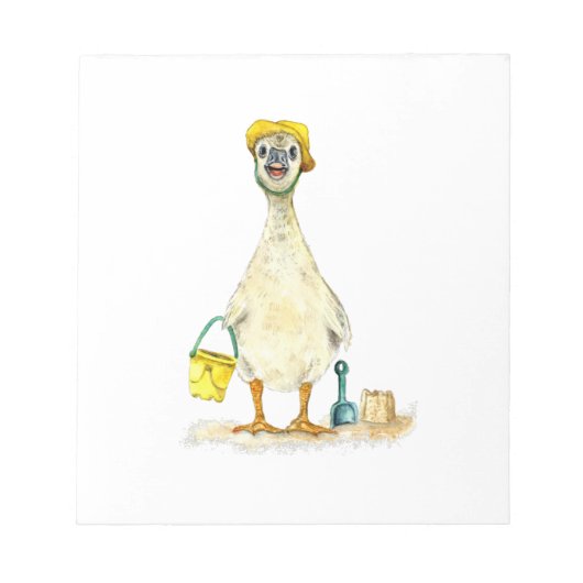 Baby Gosling am Strand Notizblock (Vorderseite)