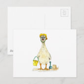 Baby Gosling am Strand Postkarte (Vorne/Hinten)
