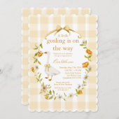baby gosling yellow- neutral gender einladung (Vorne/Hinten)