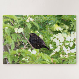Baby Grackle in Dogwood Tree Puzzle