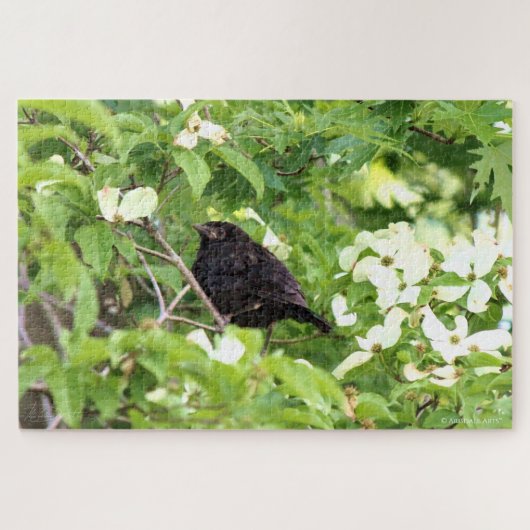 Baby Grackle in Dogwood Tree Puzzle (Horizontal)