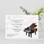Baby Grand Piano Einladung (Stehend Vorderseite)