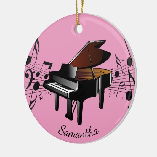 Baby Grand Piano Musical Design Ornament (Links)