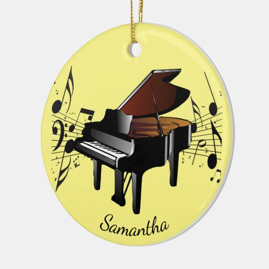 Baby Grand Piano Musical Design Ornament (Links)