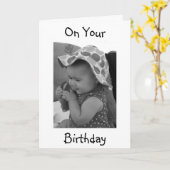 **BABY GRANDAUGHTER'S BIRTHDAY** CARD KARTE (Gelbe Blume)