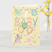 Baby gratuliert dem neuen Baby Karte (Gelbe Blume)