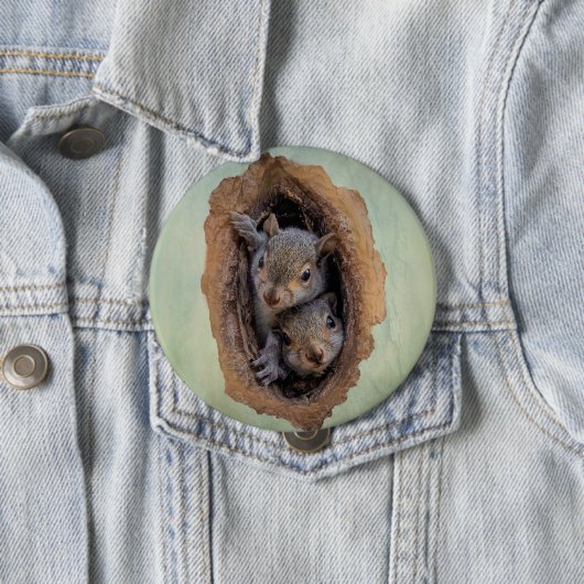 Baby Gray Eichhörnchen Weihnachten Button (Beispiel)