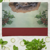 Baby Gray Eichhörnchen Weihnachten Geschirrtuch (Gefaltet)