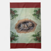 Baby Gray Eichhörnchen Weihnachten Geschirrtuch (Vertikal)