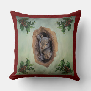 Baby Gray Eichhörnchen Weihnachten Kissen