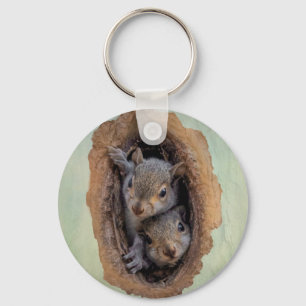 Baby Gray Eichhörnchen Weihnachten Schlüsselanhänger