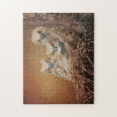 Baby Great Horned Owls Wildlife Fotografy Puzzle (Vertikal)