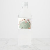 Baby Green Baby Bloom Baby Dusche Wasserflaschenetikett (Vorderseite)
