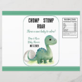 Baby Green Dinosaur Chomp Stomp Roar Chip Bag (Vorderseite)