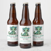 Baby green Dragon Zuhause Brew Beer Bierflaschenetikett (Flaschen)