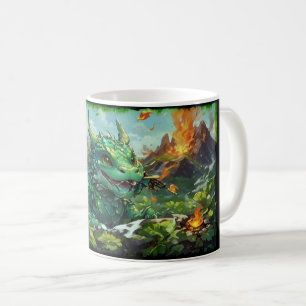 Baby Green Hawaiian Fire Dragon & Volcanoys Kaffeetasse