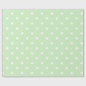 Baby Green Polka Dots Geschenkpapier (Flach)