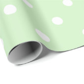 Baby Green Polka Dots Geschenkpapier (Rolleneckpunkt)