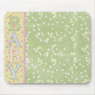 Baby Green Yellow Rosa Roses Mousepad Maus Pad