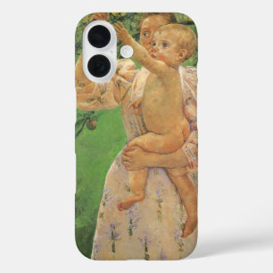 Baby greift nach einem Apfel von Mary Cassatt iPhone 16 Hülle
