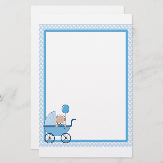 Baby-Grenzjunge Briefpapier (Vorne/Hinten)