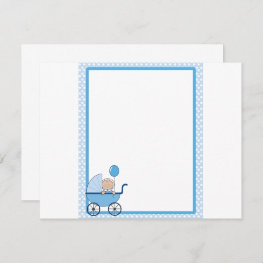 Baby-Grenzjunge Einladung (Vorne/Hinten)