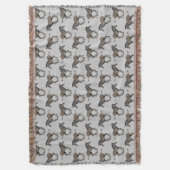 Baby Grevy's Zebra Throw Blanket (Light Gray) Decke (Vorderseite Vertikal)