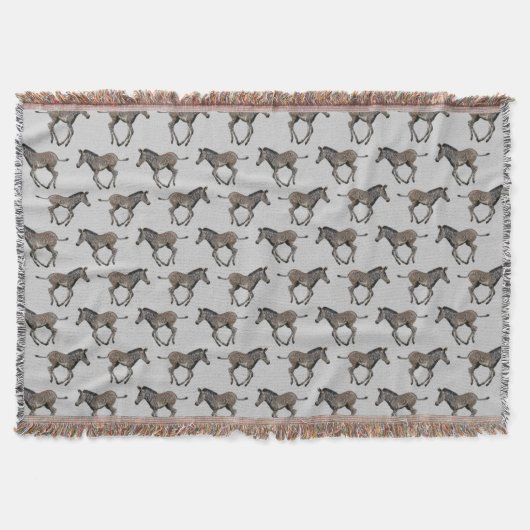Baby Grevy's Zebra Throw Blanket (Light Gray) Decke (Vorderseite)