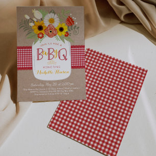 Baby GRILLEN Baby Shower Einladung, BabyQ Einladun Einladung