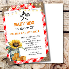 Baby GRILLEN Couples Baby Showthema Einladung