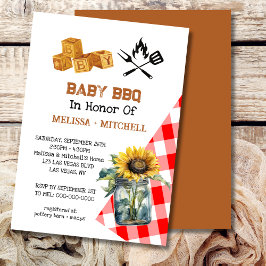 Baby GRILLEN Couples Kinderdusche Einladung