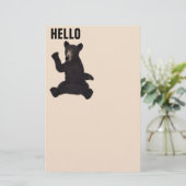BABY GRIZZLY BEAR HELLO BRIEFPAPIER (Stehend Vorderseite)
