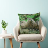Baby Groundhogs - Woodchucks - Grundsows Kissen (Stuhl )