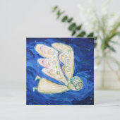 Baby Guardian Angel Art Custom Einladung (Stehend Vorderseite)