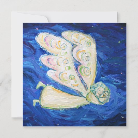 Baby Guardian Angel Art Custom Einladung (Vorderseite)