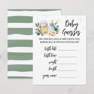 Baby Guesses Predictions Baby Is Brewing card Einladung