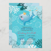 Baby-Hai-Babydusche Einladung (Vorne/Hinten)