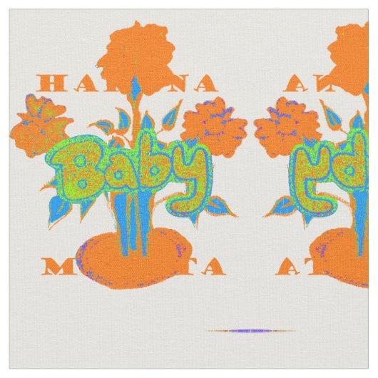 Baby Hakuna Matata Custom Combed Cotton Fabric Stoff (Nahaufnahme)