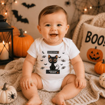 Baby Halloween Bodysuit - Niedliche Black Cat Cust