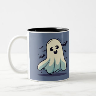Baby Halloween Ghost, Whimsical Halloween Ghost,   Zweifarbige Tasse