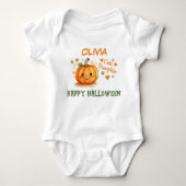 Baby Halloween Niedlich Pumpkin Baby Strampler (Vorderseite)