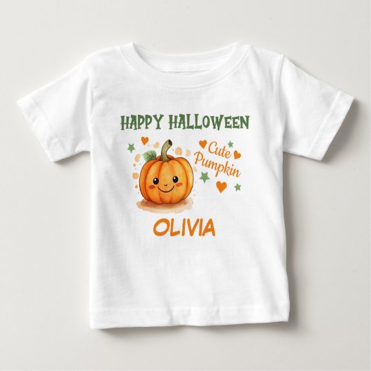 Baby Halloween Niedlich Pumpkin Baby T-shirt (Vorderseite)